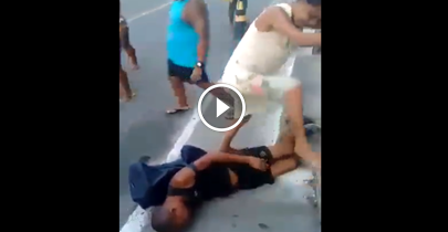 Veia sensei do Anderson Silva, é filmada descansando o braço em ladrão na Bahia