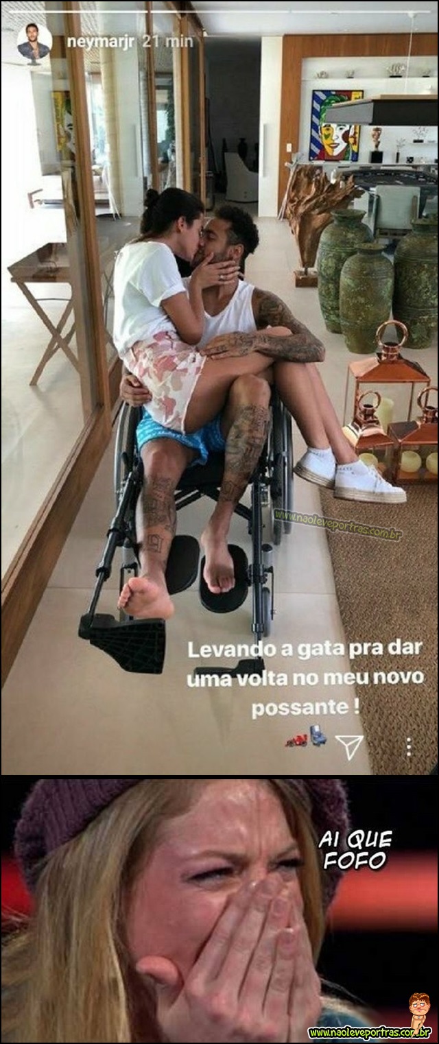 neymar de cadeira de rodas