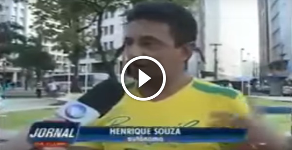 O curioso caso de Henrique, o cara que está sempre no momento exato para dar entrevista pra Globo