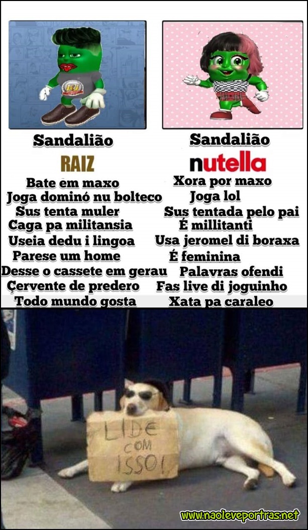 Sandalião Raiz x Nutella
